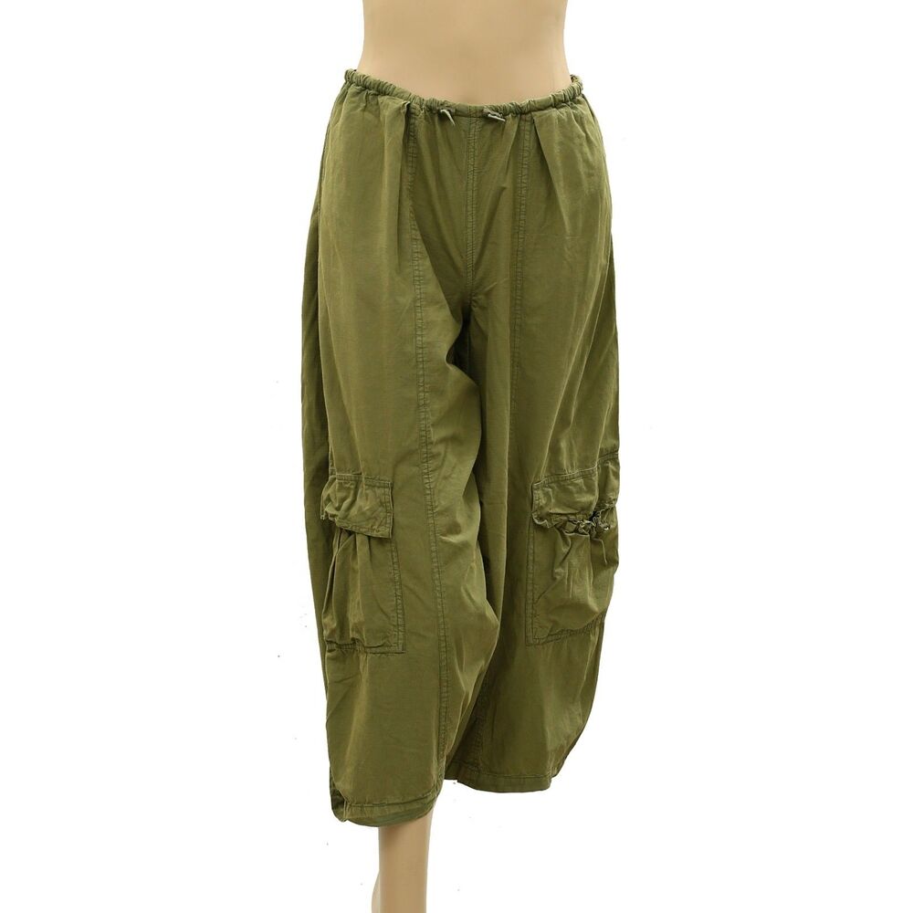 Daily Practice By Anthropologie Biennial Wide-Leg Cropped Cargo Pants S 287788 - Picture 6 of 10